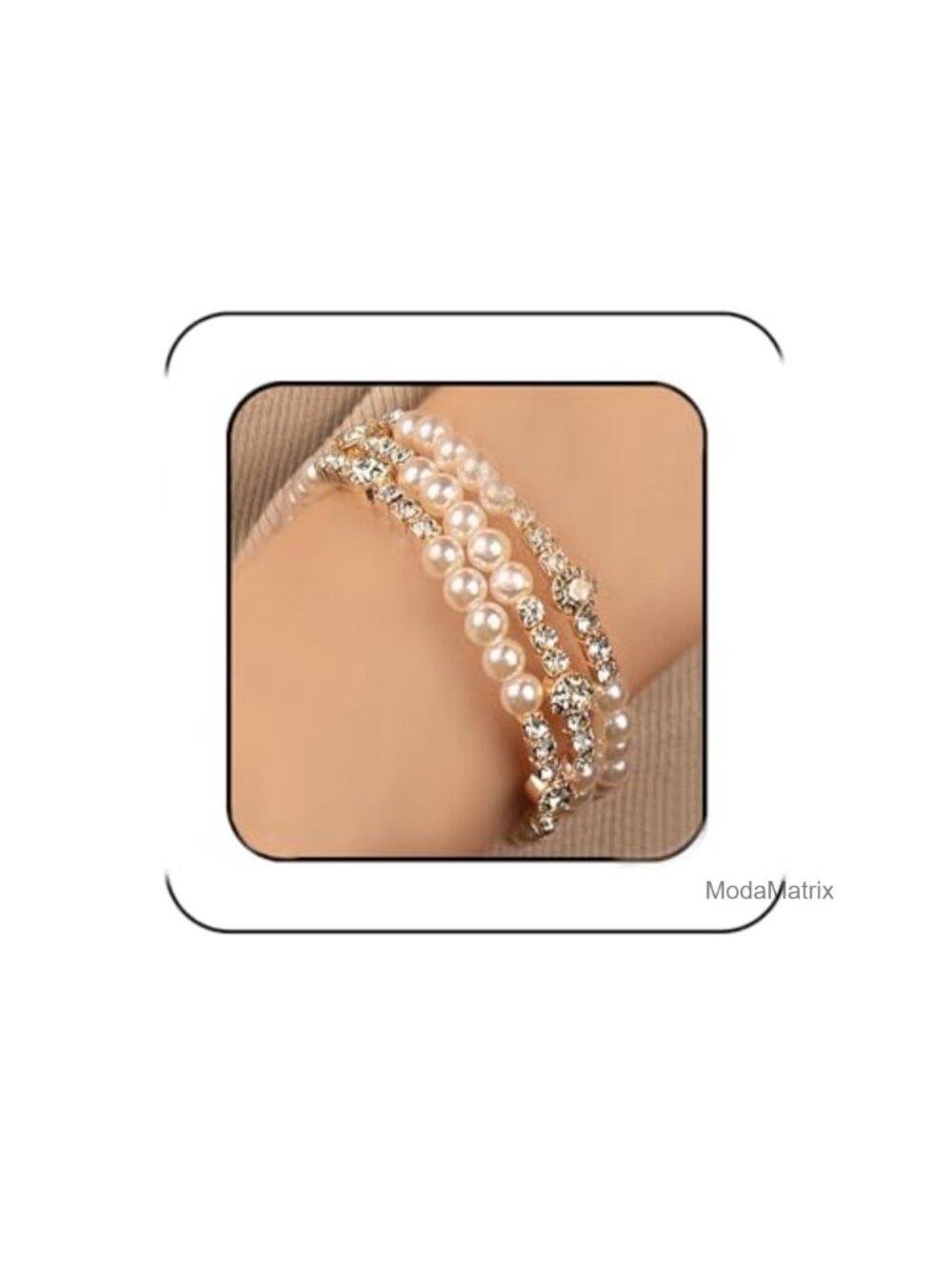 Multi-Layered Rhinestone Pearl Cuff Bracelet Baroque Bridal Bangle Statement